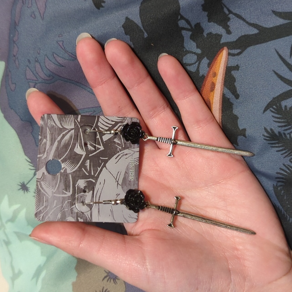 Sword earrings